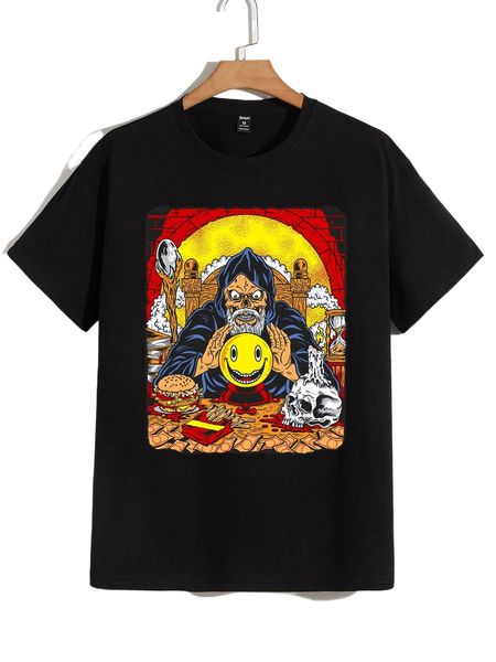 romwe x vigilante88 guys skull cartoon graphic oversized tee u0q7#, White;black
romwe x vigilante88 guys skull cartoon graphic oversized tee u0q7#, White;black