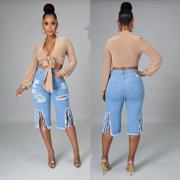 costumes new women high waist half jeans shorts pants ripped hole distressed tassel knee length denim shorts streetwear trouse, Black
costumes new women high waist half jeans shorts pants ripped hole distressed tassel knee length denim shorts streetwear trouse, Black
