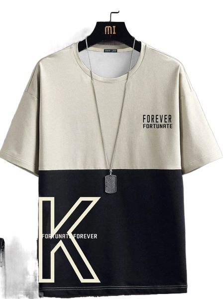 men letter graphic colorblock tee f6tp#, White;black
men letter graphic colorblock tee f6tp#, White;black