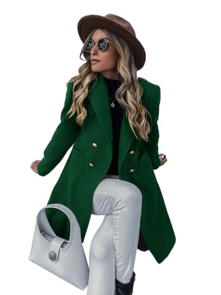 lapel collar double breasted overcoat w8sk#, Black
lapel collar double breasted overcoat w8sk#, Black