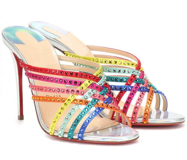 22s women's sandal red sole high heel women marthastrass 100mm crystal-embellished rainbow straps leather red bottoms slide sandals, Black
22s women's sandal red sole high heel women marthastrass 100mm crystal-embellished rainbow straps leather red bottoms slide sandals, Black