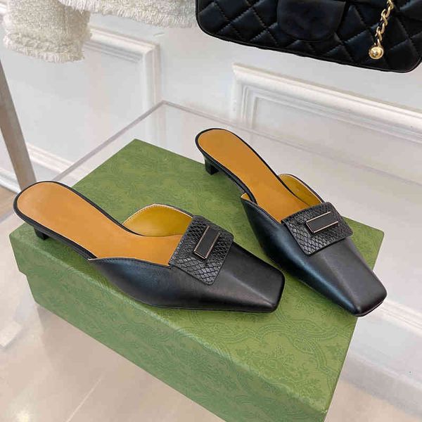 dress shoes women's shoes genuine leather mules silk slippers med heels decoration metal square toe designer slides, Black
dress shoes women's shoes genuine leather mules silk slippers med heels decoration metal square toe designer slides, Black
