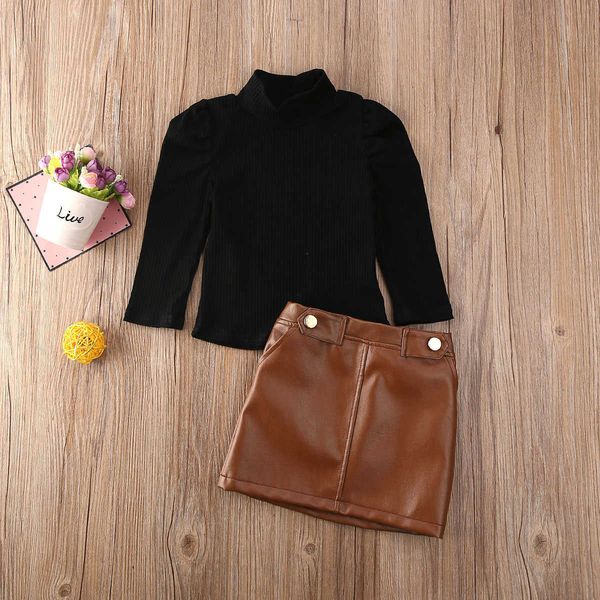 2pcs toddler kids baby girl clothes set turtleneck knitted sweater t shirt pu leather skirts party outfit uk, White
2pcs toddler kids baby girl clothes set turtleneck knitted sweater t shirt pu leather skirts party outfit uk, White