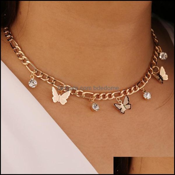 chains simple butterfly zircon pendant necklace for women temperament golden chain clavicle choker jewelry gift drop de bdedome dhamm, Silver
chains simple butterfly zircon pendant necklace for women temperament golden chain clavicle choker jewelry gift drop de bdedome dhamm, Silver