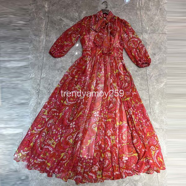 casual dresses spring and summer women's scarf collar medium sleeve red cashew print long holiday dress, Black;gray
casual dresses spring and summer women's scarf collar medium sleeve red cashew print long holiday dress, Black;gray