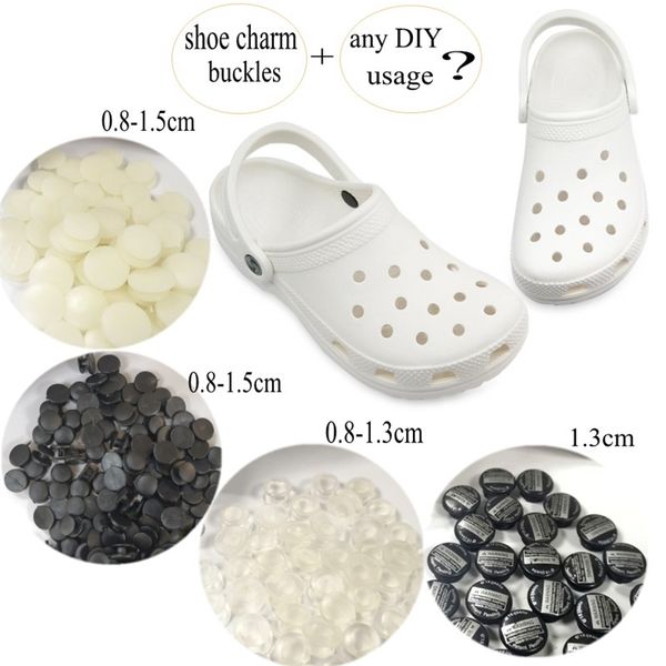 150pcs plastic buckles black white transparent buttons shoe charms diy accessories 220720, White;pink
150pcs plastic buckles black white transparent buttons shoe charms diy accessories 220720, White;pink