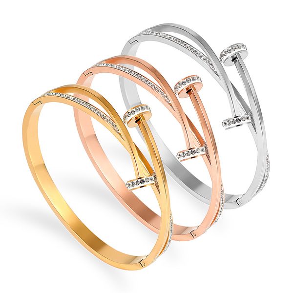 new cross pattern nail bracelet simple brick bonded stainls steel bracelet three colors, Golden;silver
new cross pattern nail bracelet simple brick bonded stainls steel bracelet three colors, Golden;silver