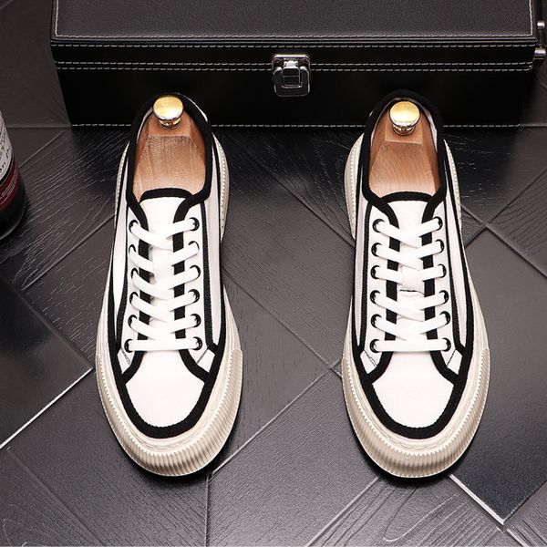british style wedding dress party shoes fashion men's breathable vulcanized casual sneakers spring black white round toe lace up design
british style wedding dress party shoes fashion men's breathable vulcanized casual sneakers spring black white round toe lace up design