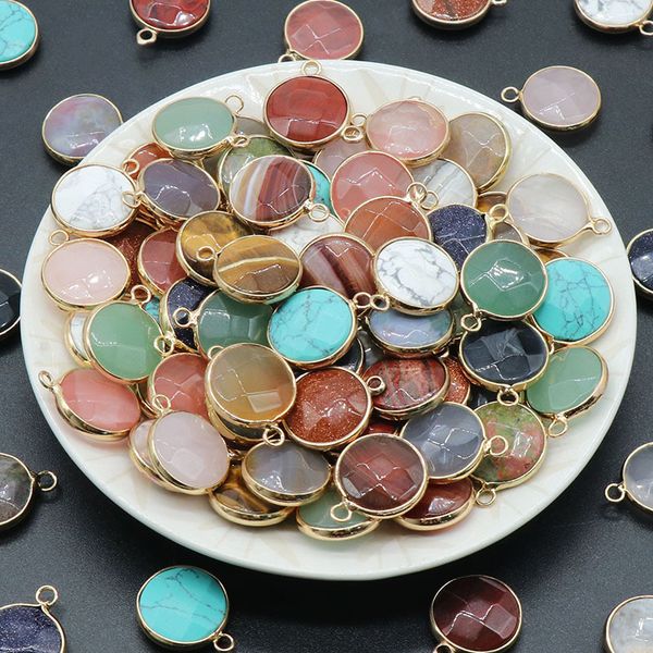 18mm round tigers eye rose quartz stone charms faceted gemse golden plated pendant women jewelry making necklace wholesale, Bronze;silver
18mm round tigers eye rose quartz stone charms faceted gemse golden plated pendant women jewelry making necklace wholesale, Bronze;silver