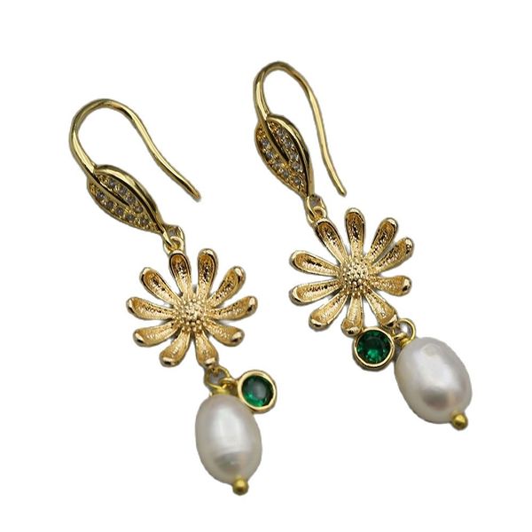 green crystal white freshwater rice pearl dangle cz pave hook earrings for lady girl simple gifts, Silver
green crystal white freshwater rice pearl dangle cz pave hook earrings for lady girl simple gifts, Silver