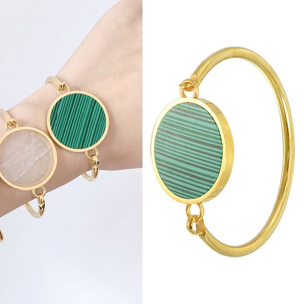 women's bracelets natural green stone cuff charm bangles jewelry customized costume luxury fashion punk wedding christmas girl gifts fe, Golden;silver
women's bracelets natural green stone cuff charm bangles jewelry customized costume luxury fashion punk wedding christmas girl gifts fe, Golden;silver