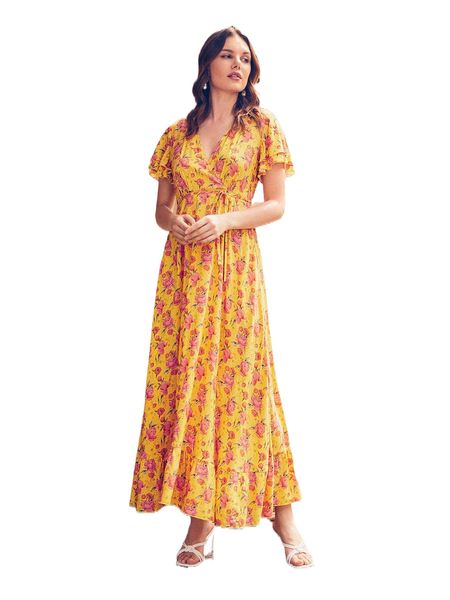 x vickie chiang allover floral print butterfly sleeve wrap belted dress h3iz#, Black;gray
x vickie chiang allover floral print butterfly sleeve wrap belted dress h3iz#, Black;gray