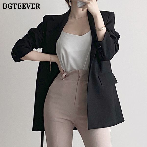 elegant office ladies solid blazer notched collar long sleeve loose lace-up suit jacket for women spring female outwear, White;black
elegant office ladies solid blazer notched collar long sleeve loose lace-up suit jacket for women spring female outwear, White;black