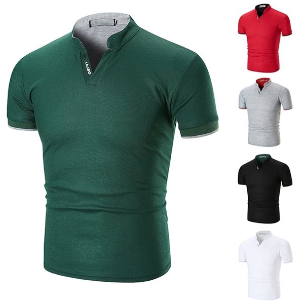 arrival summer men s polo shirt with sleeves and half collar in solid color 220606, White;black
arrival summer men s polo shirt with sleeves and half collar in solid color 220606, White;black