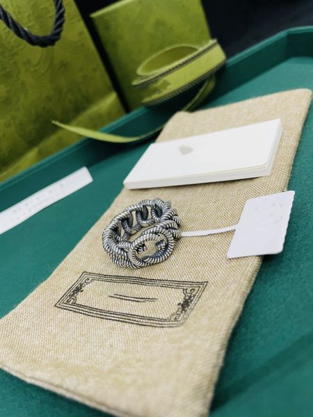 2022 fashion designer two g ring tennis classic sterling silver garden collection hemp rope ring g celebrity favorite style men and women pa
2022 fashion designer two g ring tennis classic sterling silver garden collection hemp rope ring g celebrity favorite style men and women pa