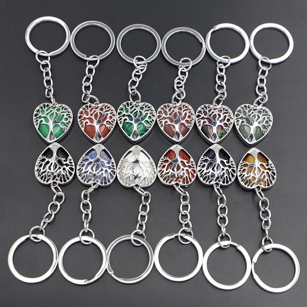 natural stone heart shaped original keychain tree of life lucky key ring car decor bag keyring reiki fashion accessories, Slivery;golden
natural stone heart shaped original keychain tree of life lucky key ring car decor bag keyring reiki fashion accessories, Slivery;golden
