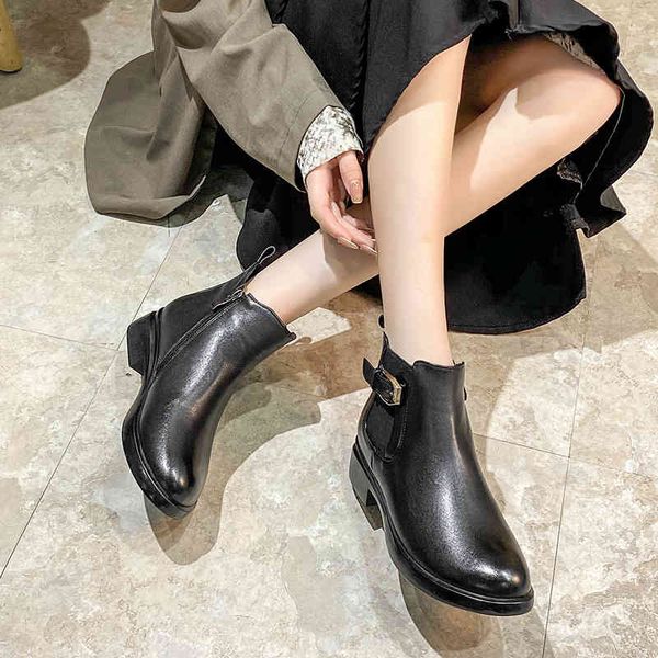 slippers autumn and winter buckle square heel pointed head women's boots layer cowhide short low large 4143 cotton 3y7n, Black
slippers autumn and winter buckle square heel pointed head women's boots layer cowhide short low large 4143 cotton 3y7n, Black
