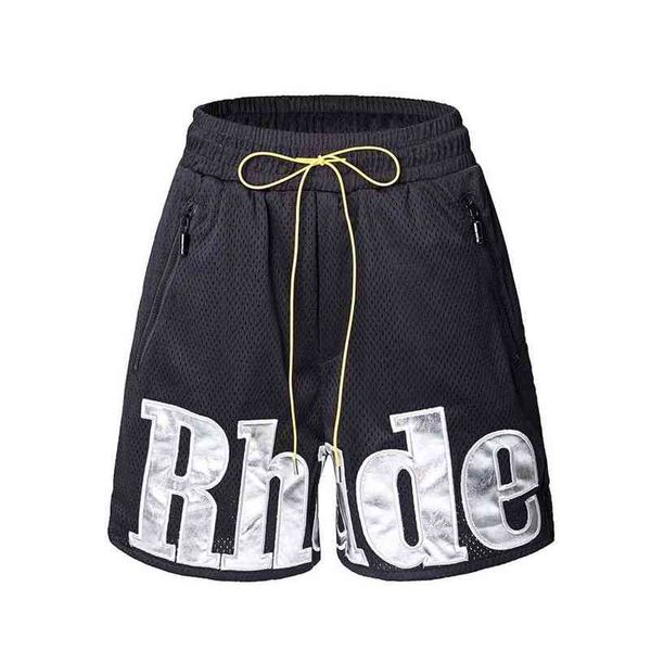 chao brand ins rhude mesh fabric letter patchwork embroidery sports shorts men's casual capris, White;black
chao brand ins rhude mesh fabric letter patchwork embroidery sports shorts men's casual capris, White;black