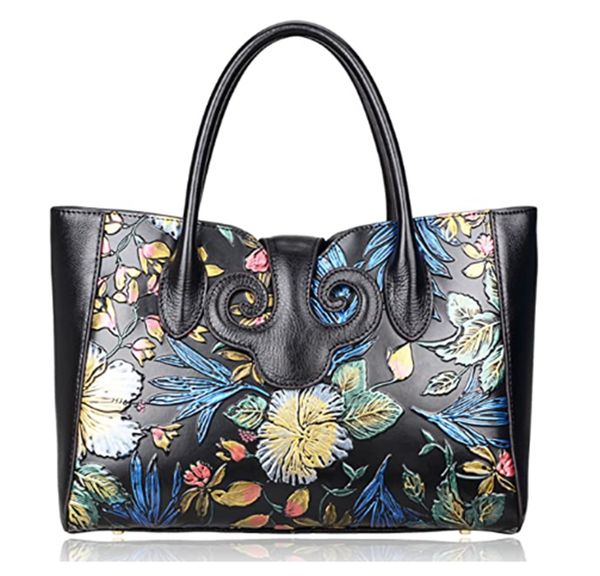 015-pijushi ladies handbag handle shoulder bags women floral handbags, Black;white
015-pijushi ladies handbag handle shoulder bags women floral handbags, Black;white