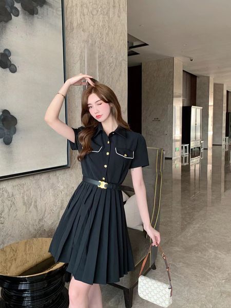 casual dresses designer ce's spring and summer new flip buckle waist pleated dress with pleated hem age reduction design sweet style sk, Black;gray
casual dresses designer ce's spring and summer new flip buckle waist pleated dress with pleated hem age reduction design sweet style sk, Black;gray