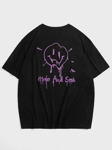 romwe guys cartoon graphic tee c0bi#, White;black