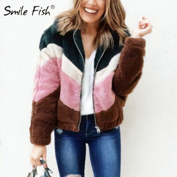 warm winter autumn jacket women fleece jumper zipup soft thick long sleeve plush teddy hoodie jackets patchwork coats gv875 y200101, Black;brown
warm winter autumn jacket women fleece jumper zipup soft thick long sleeve plush teddy hoodie jackets patchwork coats gv875 y200101, Black;brown