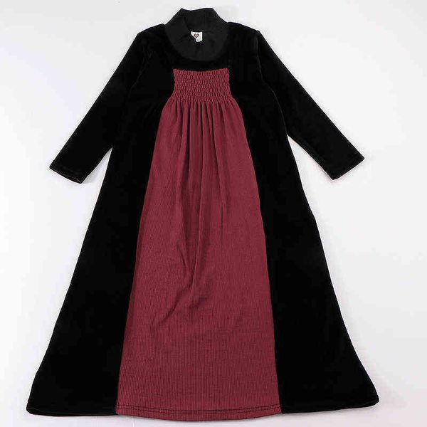 girls dress long sleeves kids clothes velour ribbed winter girl dresses children clothing black kids winter long dress high neck l220715, Red;yellow
girls dress long sleeves kids clothes velour ribbed winter girl dresses children clothing black kids winter long dress high neck l220715, Red;yellow