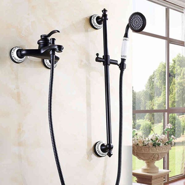 bath faucet european style black bronze wall shower faucet set can lift blue and white porcelain hand spray bathtub p03k
bath faucet european style black bronze wall shower faucet set can lift blue and white porcelain hand spray bathtub p03k