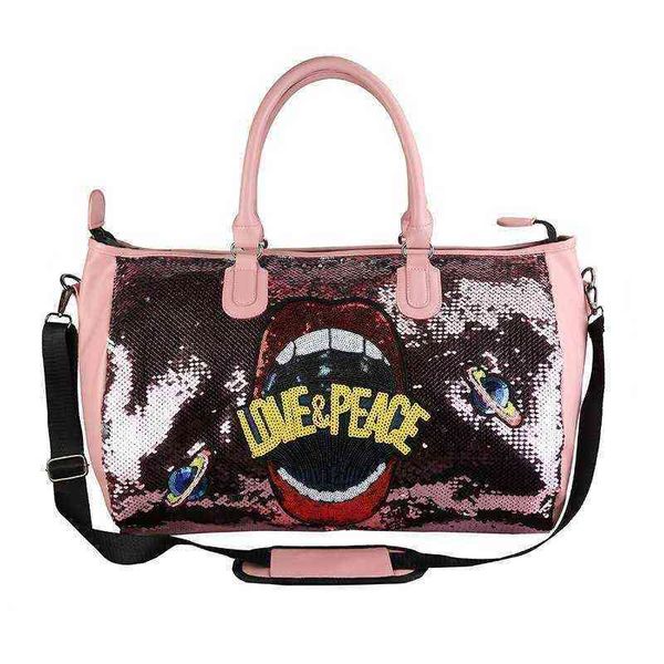 fashion girls pink duffel sequins bag factory wholesale shiny sequin luggage sport gym shoulder travel 220602
fashion girls pink duffel sequins bag factory wholesale shiny sequin luggage sport gym shoulder travel 220602