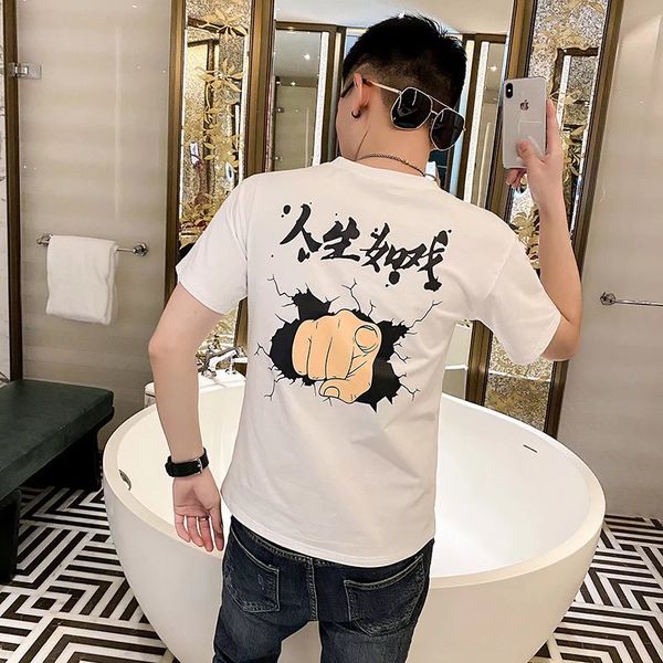 men's short sleeve t shirt 2022 new summer fashion brand super instagram trend cotton bottom shirt, White;black
men's short sleeve t shirt 2022 new summer fashion brand super instagram trend cotton bottom shirt, White;black