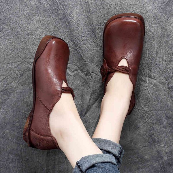 sandals autumn national style cowhide square head soft sole low heel shoes casual women's gvaa, Black
sandals autumn national style cowhide square head soft sole low heel shoes casual women's gvaa, Black