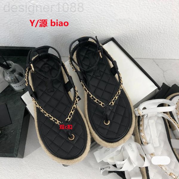 sandals designer small fragrant wind clip toe sandals women's 2022 summer new straw bottom chain round head thick versatile herringbone, Black
sandals designer small fragrant wind clip toe sandals women's 2022 summer new straw bottom chain round head thick versatile herringbone, Black