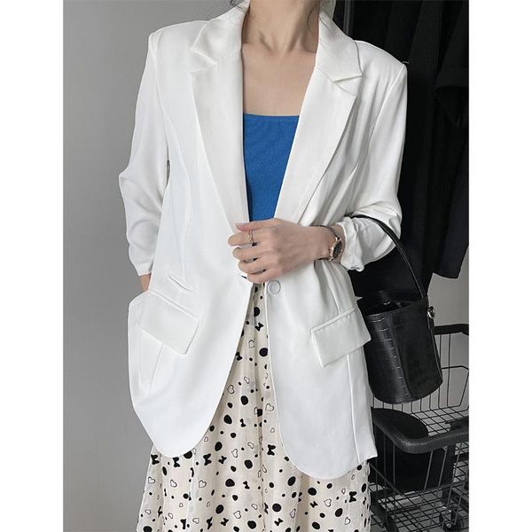 women's suits & blazers women's suit blazer jacket single button office simple solid color spring coatwomen's, White;black
women's suits & blazers women's suit blazer jacket single button office simple solid color spring coatwomen's, White;black