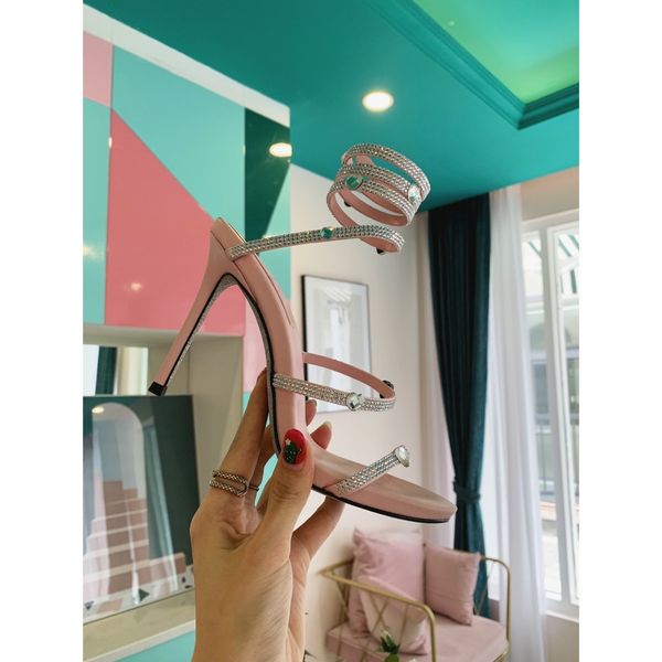 summer women sandals genuine leather classic casual style serpentine twine crystal diamond decoration high heel party shopping shoes size 34, Black 
summer women sandals genuine leather classic casual style serpentine twine crystal diamond decoration high heel party shopping shoes size 34, Black