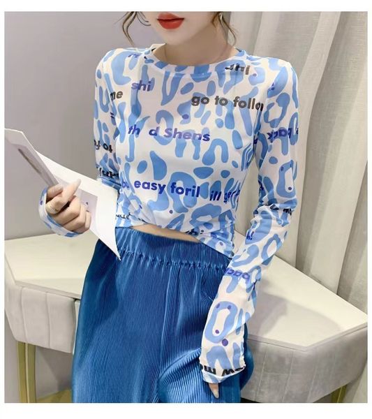 2022 new women's bohemian character style long sleeve t-shirt fashion fresh mesh slim elastic design fashion gauze 220613, White
2022 new women's bohemian character style long sleeve t-shirt fashion fresh mesh slim elastic design fashion gauze 220613, White