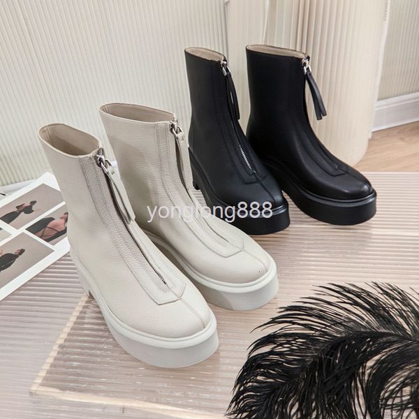 boots high end quality martin boots women's front zipper autumn liu wen's same leather thick bottom middle tube short fashion, Black
boots high end quality martin boots women's front zipper autumn liu wen's same leather thick bottom middle tube short fashion, Black