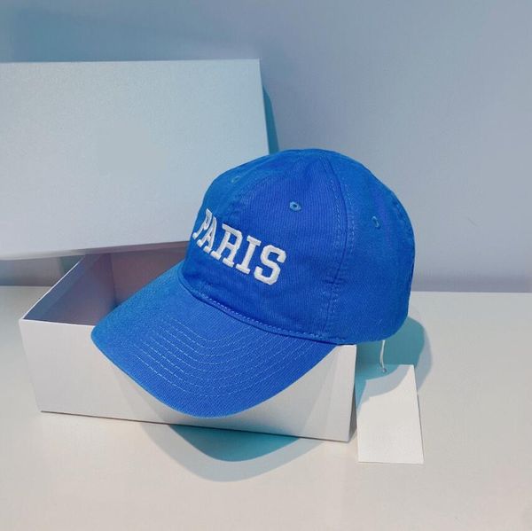

Paris Designer Sun Hats 2022 Summer Letters Embroidery Ball Caps Fashion Mens Women Baseball Cap Casquette Classic Beach Hat Beanies Multi Colors High Quality, Blue