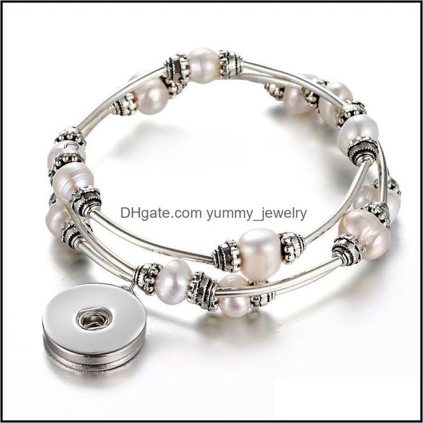 charm bracelets jewelry ab0055 vintage elegant sier freshwater pearl beads 3layers snap bangle fit 18mm buttons wholesale drop delivery 2021, Golden;silver
charm bracelets jewelry ab0055 vintage elegant sier freshwater pearl beads 3layers snap bangle fit 18mm buttons wholesale drop delivery 2021, Golden;silver