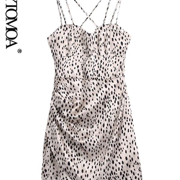 women fashion with gathered animal print mini dress vintage backless zipper thin straps female dresses vestidos 220526, Black;gray
women fashion with gathered animal print mini dress vintage backless zipper thin straps female dresses vestidos 220526, Black;gray