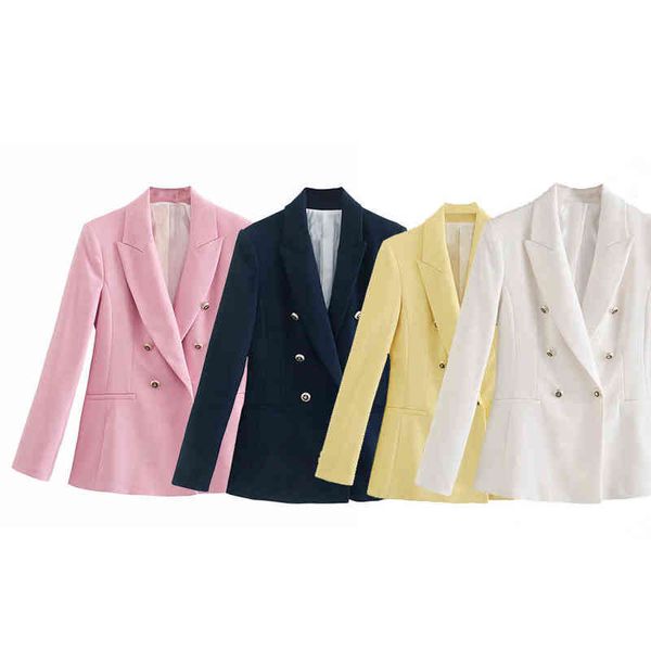 2021 women elegant solid notched streetwear long sleeve suit female vintage office lady double breasted blazer casual j220813, White;black
2021 women elegant solid notched streetwear long sleeve suit female vintage office lady double breasted blazer casual j220813, White;black
