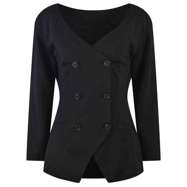 women's suits blazers temperament v-neck off shoulder double breasted cardigan women's clothing early autumn high waist slim frenc, White;black
women's suits blazers temperament v-neck off shoulder double breasted cardigan women's clothing early autumn high waist slim frenc, White;black