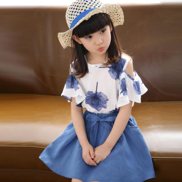clothing sets girls clothes floral pattern children's for belt tshirt + skirt summer childrens, White
clothing sets girls clothes floral pattern children's for belt tshirt + skirt summer childrens, White