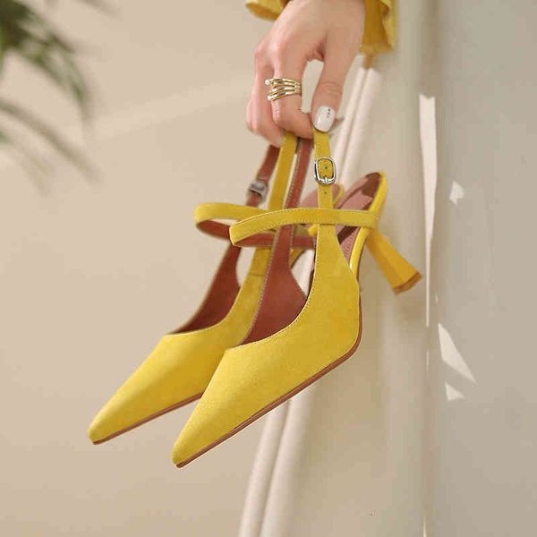 sandals pointed thin heel shallow mouth baotou back empty sandals summer korean style pointed temperament super good high-heeled geq9, Black
sandals pointed thin heel shallow mouth baotou back empty sandals summer korean style pointed temperament super good high-heeled geq9, Black