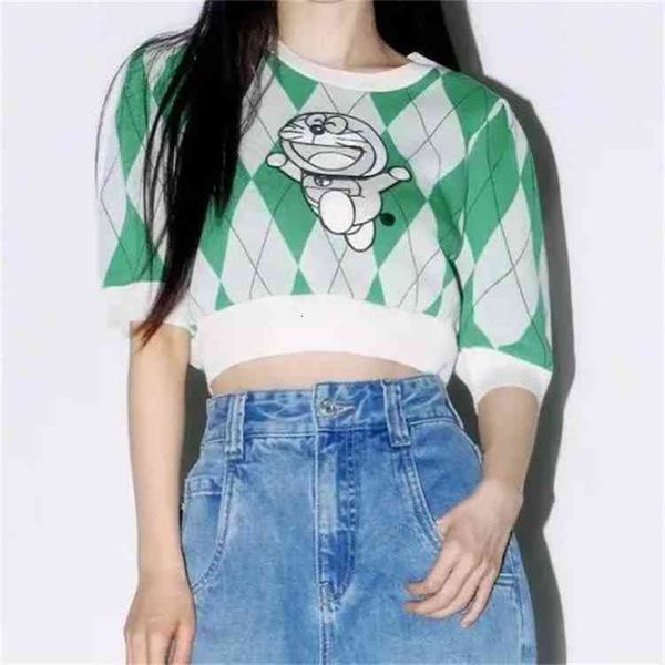 mc ~ 22 summer yang mi's same doraemon lingge short sweater round neck sleeve women's sweet wear ny7o, White;black
mc ~ 22 summer yang mi's same doraemon lingge short sweater round neck sleeve women's sweet wear ny7o, White;black