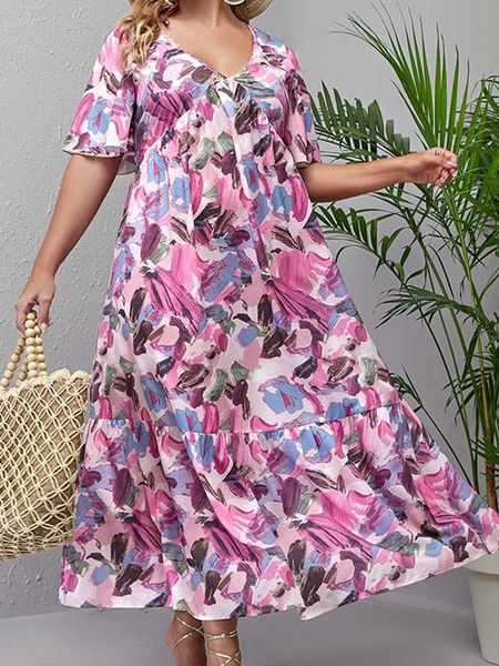 casual dresses 2022 fashion summer dress plus size women v neck short sleeve colorful floral print maxi long boho beach, Black;gray
casual dresses 2022 fashion summer dress plus size women v neck short sleeve colorful floral print maxi long boho beach, Black;gray