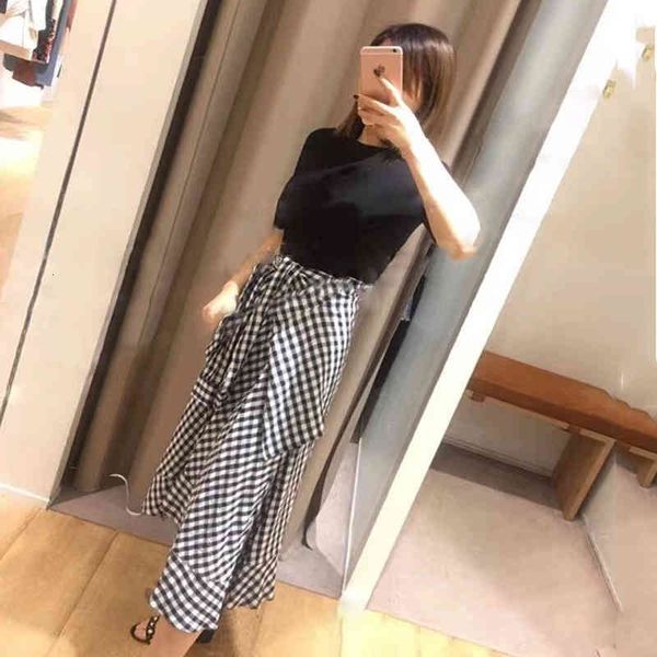fadan spring and summer irregular stitching plaid dress sweet fake two-piece tied sleeve ruffle skirt, Black;gray
fadan spring and summer irregular stitching plaid dress sweet fake two-piece tied sleeve ruffle skirt, Black;gray