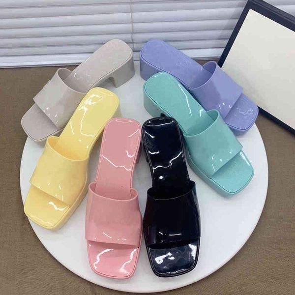 sandals summer jelly women's shoes thick heel candy color square head middle net infrared wear beach sandals, Black
sandals summer jelly women's shoes thick heel candy color square head middle net infrared wear beach sandals, Black