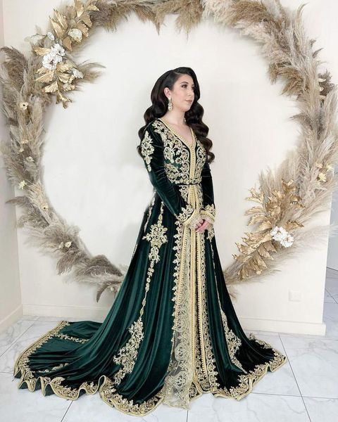 hunter green velvet prom dresses with long sleeve gold lace applique outfit caftan moroccan katan arabic evening dress wear, Black
hunter green velvet prom dresses with long sleeve gold lace applique outfit caftan moroccan katan arabic evening dress wear, Black