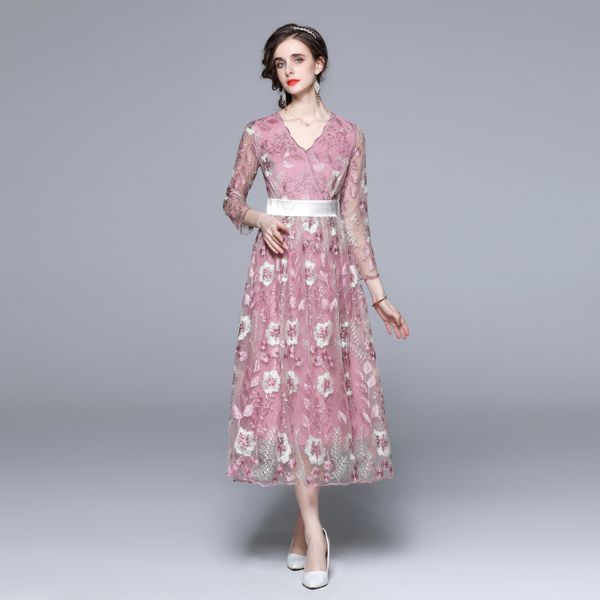 casual dresses rosediary runway retro print patchowrk embroidered floral mesh sequined midi v-neck dress women three quarter pink, Black;gray
casual dresses rosediary runway retro print patchowrk embroidered floral mesh sequined midi v-neck dress women three quarter pink, Black;gray