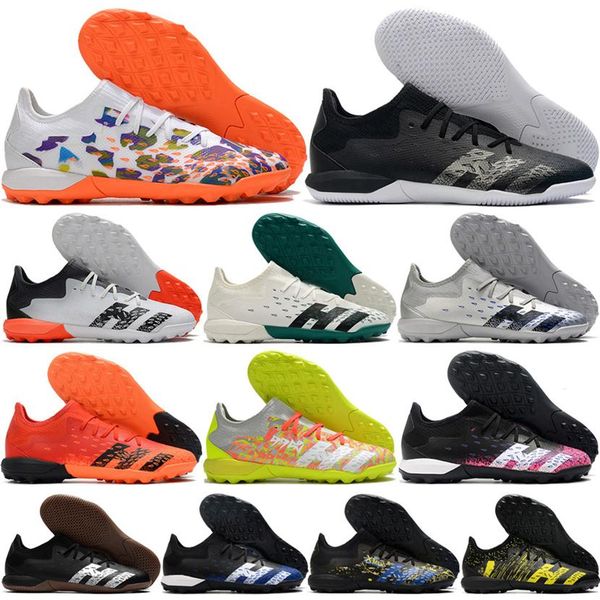 send with bag football boots predator freak.3 low in tf pogba soccer shoes for mens indoor turf leather trainers knit337m, Black
send with bag football boots predator freak.3 low in tf pogba soccer shoes for mens indoor turf leather trainers knit337m, Black